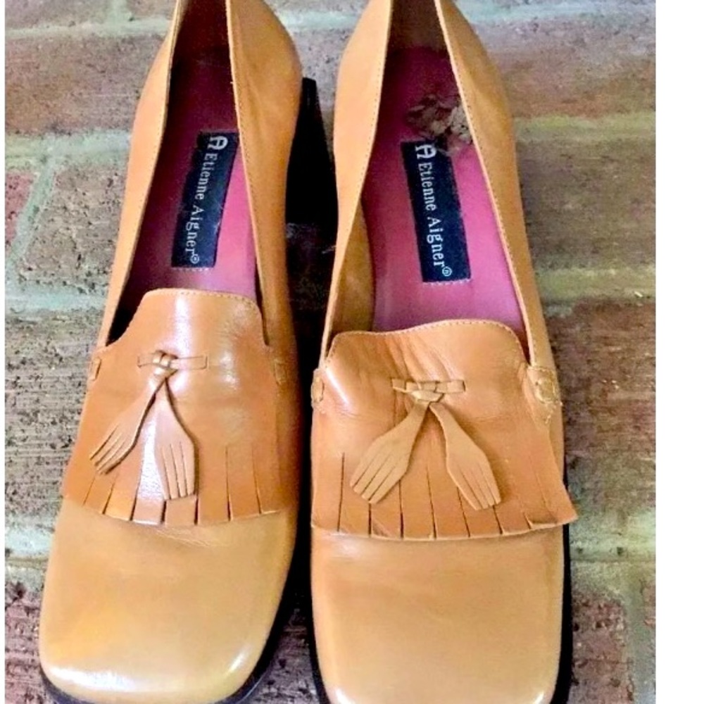 Brand New Etienne Aigner Tassel Leather Womens Loafer mules